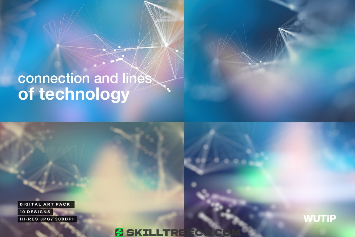 图片[2]-Connection and lines of technology backgrounds（300194）-技能树
